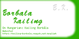 borbala kailing business card